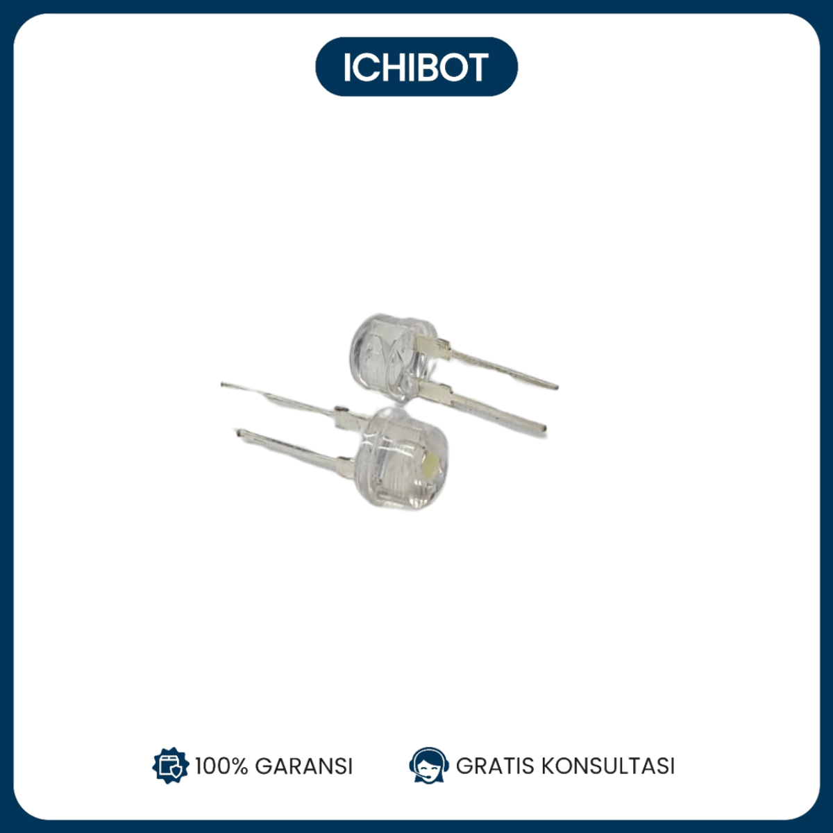 LED Cablati 8mm Strawhat 200&deg; 0,5W | Resistenze LED Incluse | Irvima Tutti I Colori