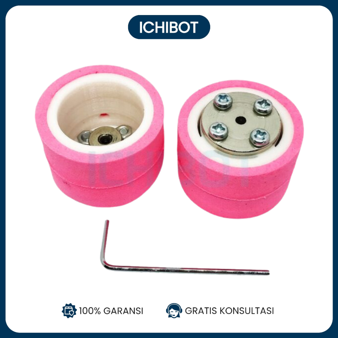 Roda Motor DC 16mm Shaft 3mm Diameter Roda 30mm - Dengan BAN - Ichibot ...