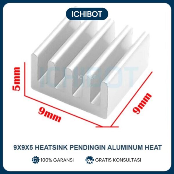 9x9x5 Heatsink Pendingin Aluminum Heat Panas Block 9mm 5mm