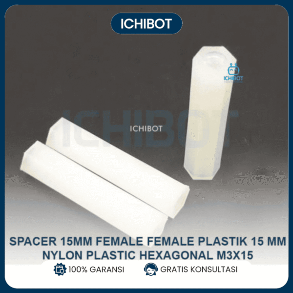Spacer 15mm Female Female Plastik 15 mm Nylon Plastic hexagonal M3x15