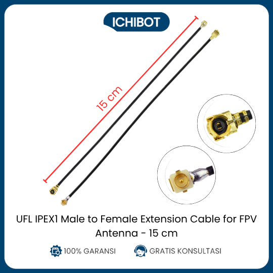Kabel UFL IPEX1 Untuk FPV Antenna - UFL IPX1 Extension Cable for Antenna  - UFL IPEX1 Male to Female Extension Cable for FPV Antenna - 15 cm
