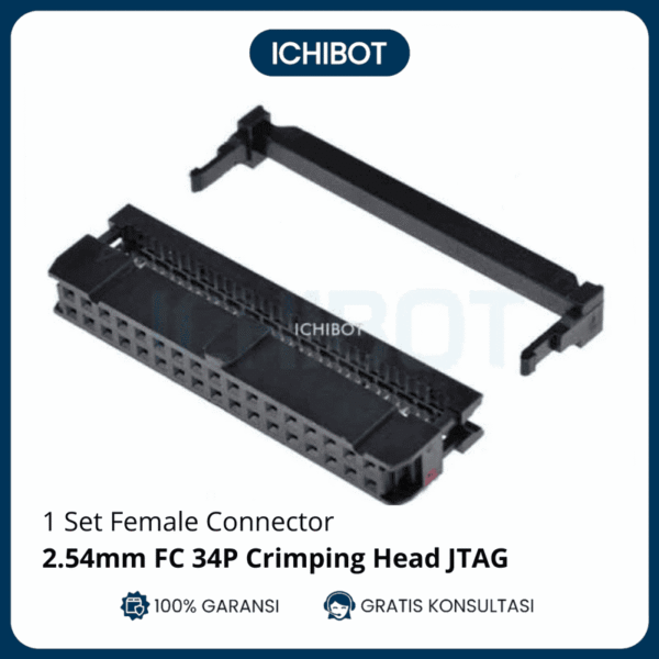 2.54mm FC 34P 34 Pin Crimping Head ISP Connector JTAG