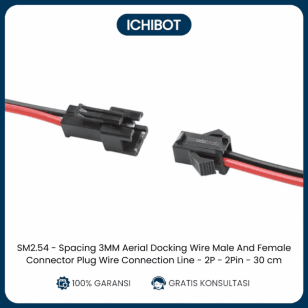 Konektor SM2.54 3mm Aerial Docking 2P Male Female Jumper Wire 30cm