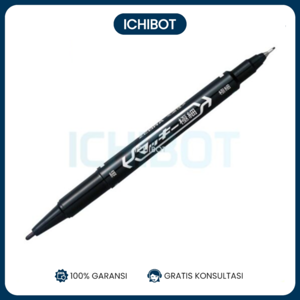 Spidol PCB Permanen 0.9mm 1.2mm Dual Head Marker Tahan Air Hitam