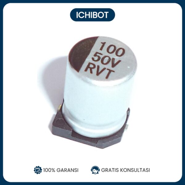 100uF 50v 8x10.5 SMD SMT Capacitor Elco Elko Kapasitor 100 uF