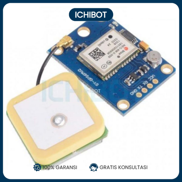GPS NEO-6M GYNEO6MV2 Module + EEPROM + Antena Arduino Raspberry Pi