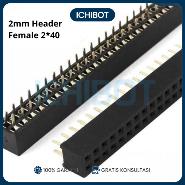 2.0mm 2mm Double Lurus 2*40 Female Header 2 mm 2.0 2x40