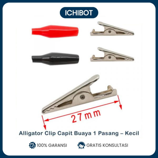 Capit Buaya Test Clip Alligator Clip Kecil 1 Pasang Probe Meter
