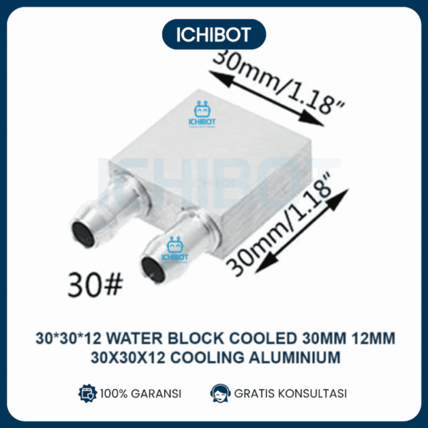 30*30*12 Water Block Cooled 30mm 12mm 30x30x12 Cooling Aluminium
