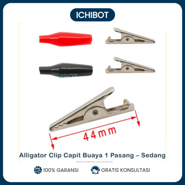 Alligator Clip Capit Buaya 1 Pasang - Besar