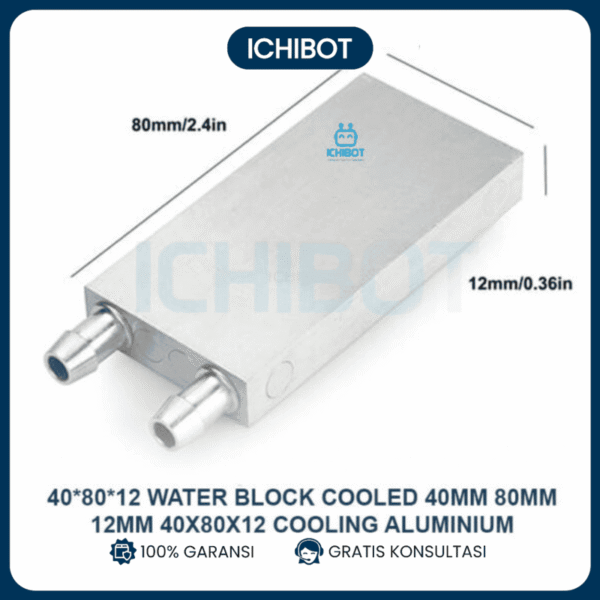 40*80*12 Water Block Cooled 40mm 80mm 12mm 40x80x12 Cooling Aluminium