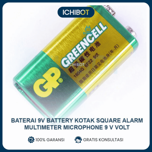 Baterai 9V Kotak Alkaline Battery Square Alarm Remote Multimeter