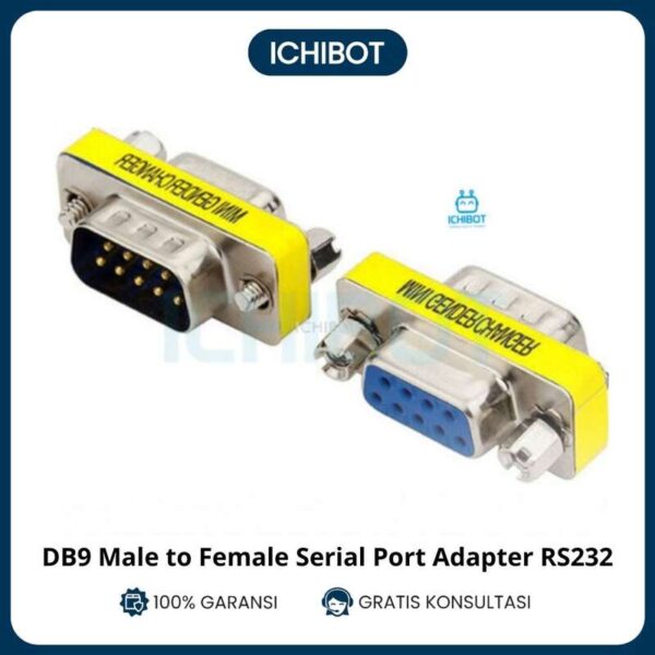Adapter DB9 Male to Female RS232 Serial Port Null Modem Konektor