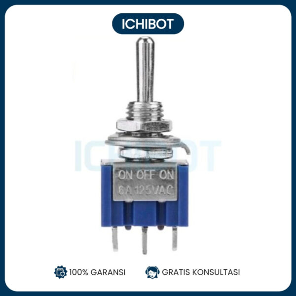 Toggle Switch MTS-103 ON-OFF-ON 3-Pin SPDT 3 Posisi Saklar Togel