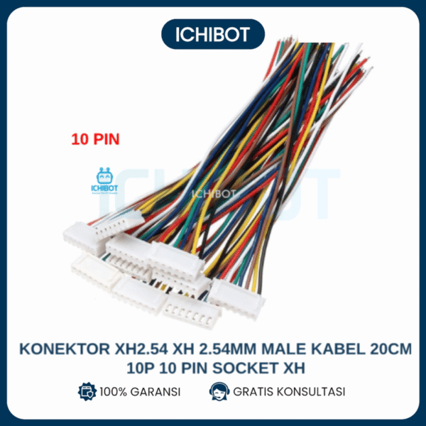 Konektor XH2.54 XH 2.54mm Male Kabel 20cm 10P 10 Pin Socket XH