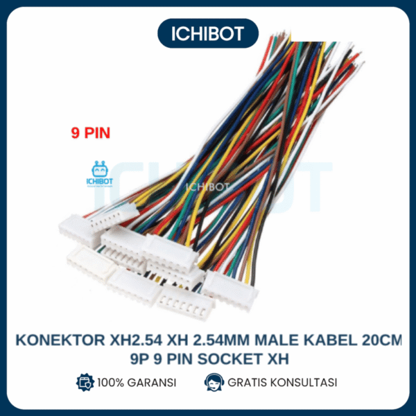 Konektor XH2.54 XH 2.54mm Male Kabel 20cm 9P 9 Pin Socket XH