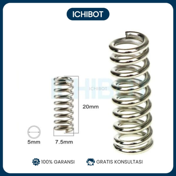 20mm 3D Printer Spring Nickel Plated Per Pir Pegas out 7.5mm in 5mm