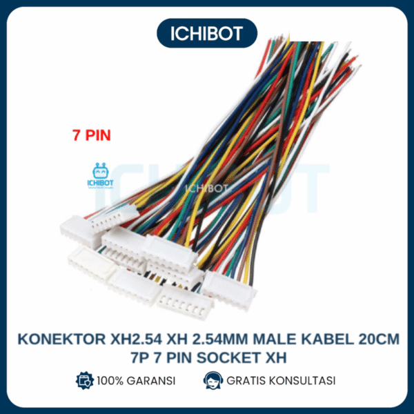 7P 7 Pin XH2.54 XH 2.54mm Male Kabel 20cm Socket XH Konektor