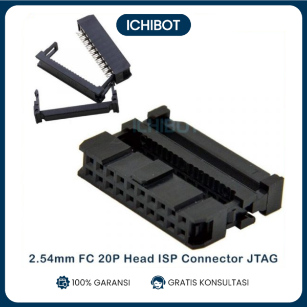 2.54mm FC 20P 20 Pin Crimping Head ISP Connector IDC JTAG