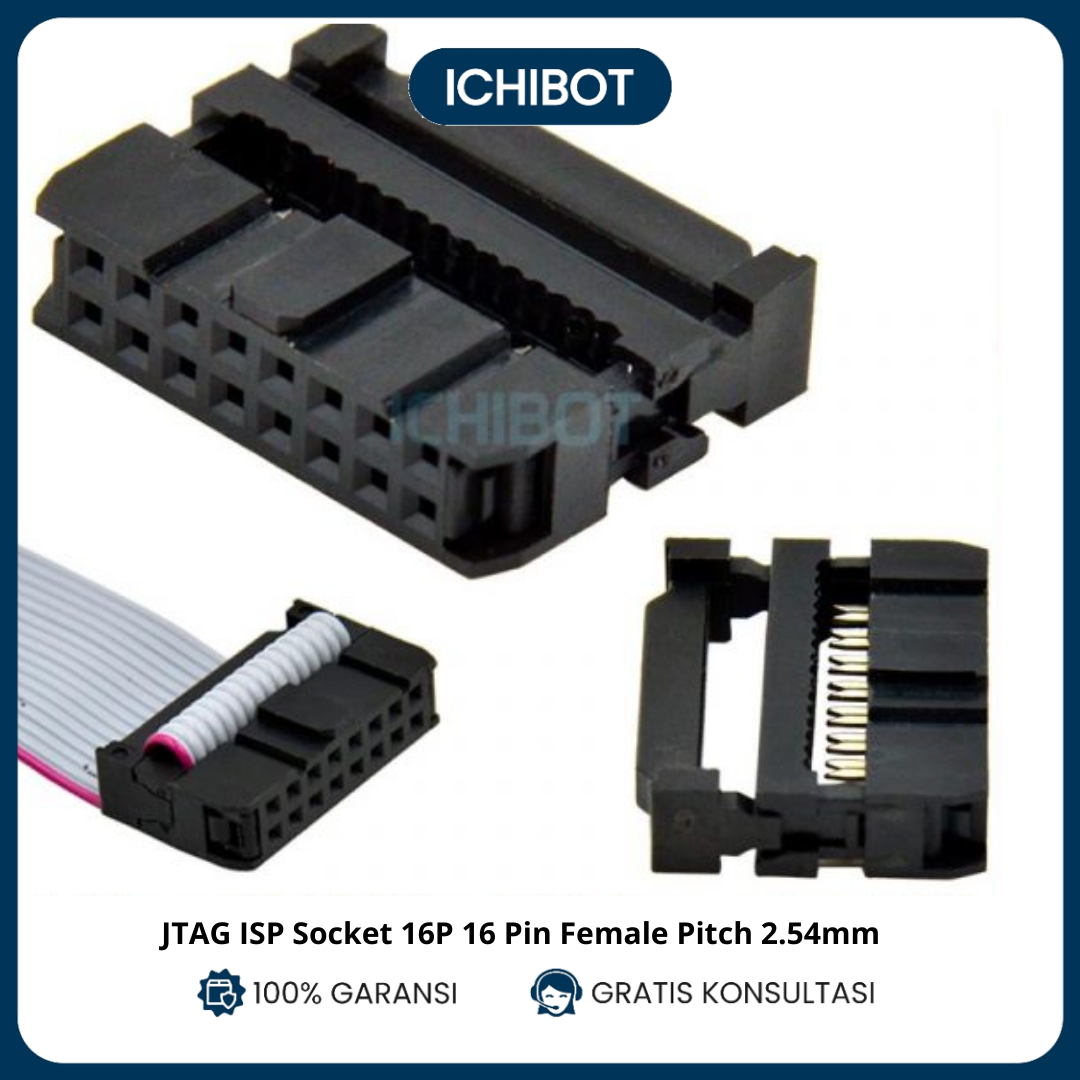 JTAG ISP Socket 16P 16 Pin Female Pitch 2.54mm