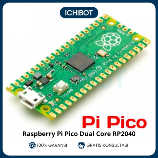 Raspberry Pi Pico RP2040 Dual Core 264KB RAM Belum Tersolder Board
