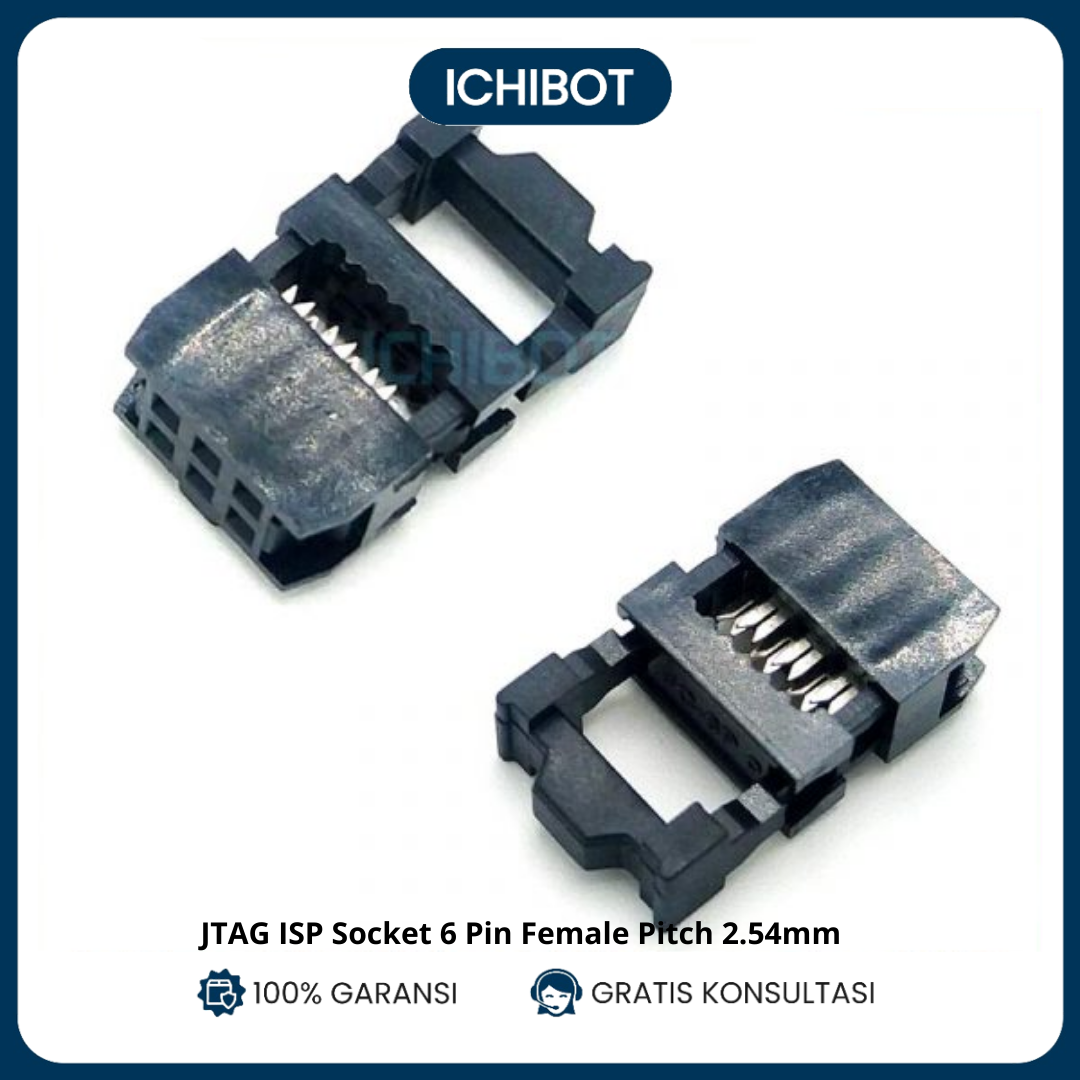 2.54mm FC 6P 6 Pin Crimping Head ISP Connector IDC JTAG