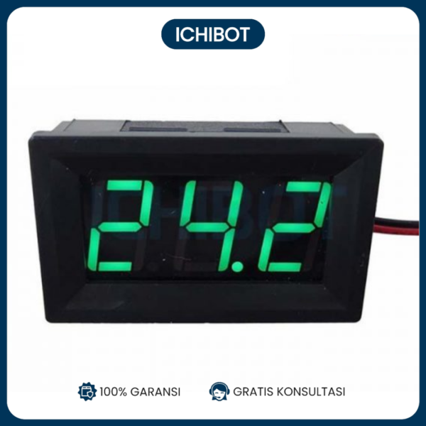 Digital Voltmeter 0.56 inch 2 Kabel DC 4.5V-30.0V- Hijau