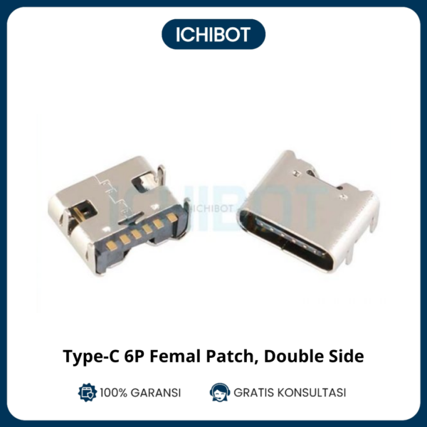 Type C SMD USB 3.1 Scket Type-C Female 6P 6 Pin