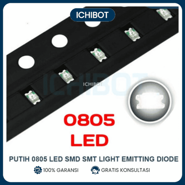 (10pcs) Putih 0805 LED SMD SMT Light Emitting Diode White