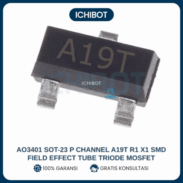 (10pcs) AO3401 SOT-23 P Channel A19T R1 X1 SMD Field Effect Tube Triode MOSFET