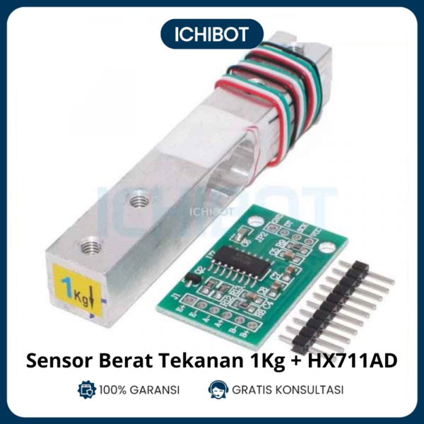 Sensor Berat Tekanan Range 1Kg dengan Modul HX711AD