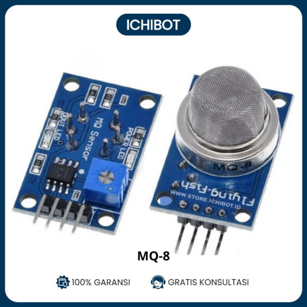 Sensor Gas MQ-8 H2 Hydrogen Gas Hidrogen Detector Arduino