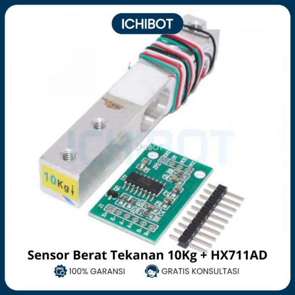 Sensor Berat Tekanan Range 10Kg dengan Modul HX711AD
