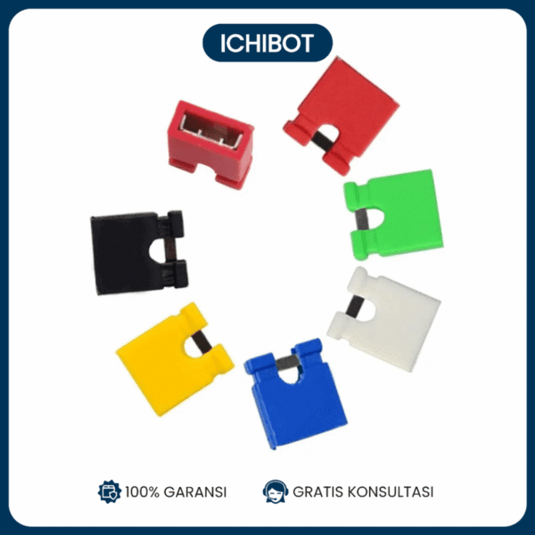 (10pcs) Jumper Cap Short Circuit Cap 2.54MM - Pin Connection Cap - Hitam