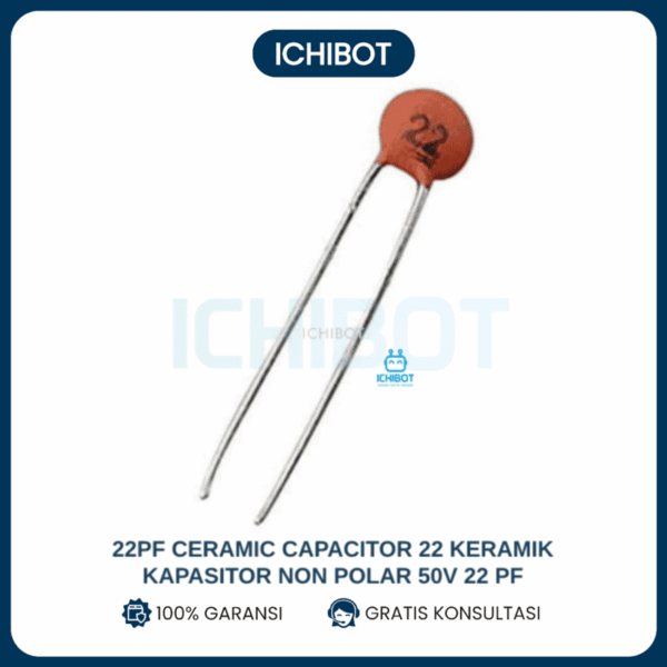 (10pcs) 22pF Ceramic Capacitor 22 Keramik Kapasitor Non Polar 50V 22 pF