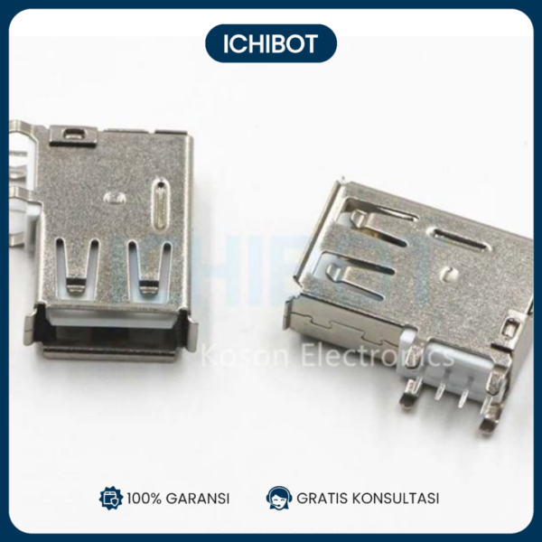 Socket USB Female Head A 4P 4pin Vertikal