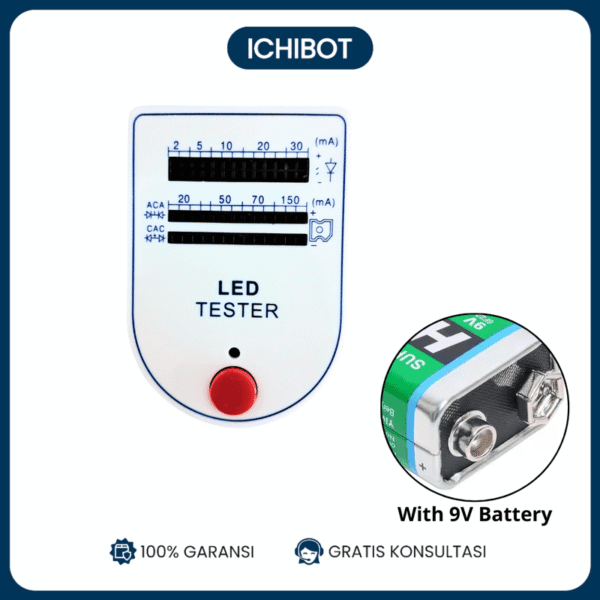 LED Test Box And Pin Detector - Light Emitting Diode Test Box - With 9V Battery