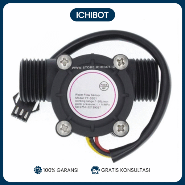 Water Flow Sensor Ukuran G1/2 inchi Hall Water Flow Meter