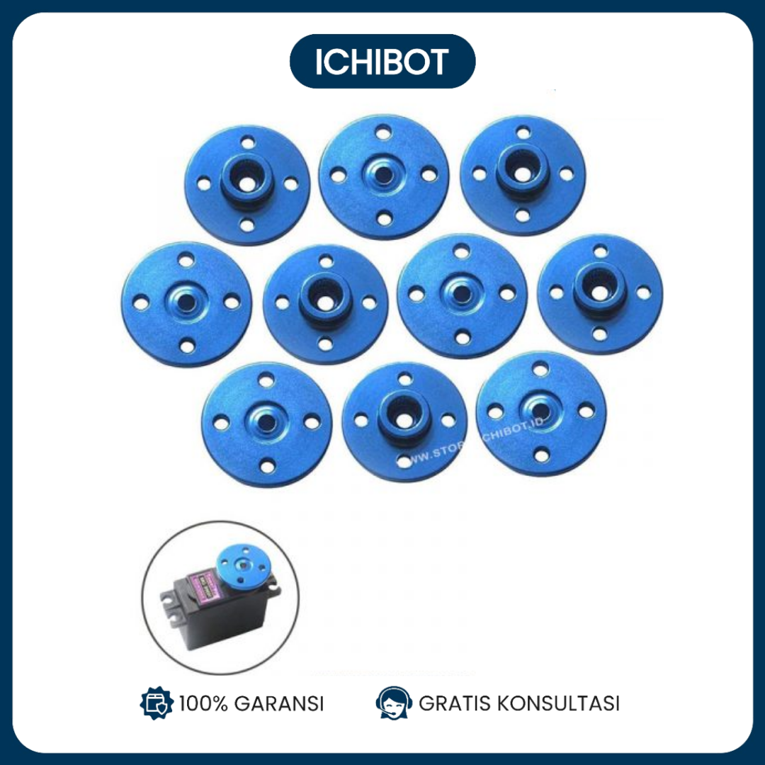 25T Standard Steering Gear Servo Horn - Biru - Image 2