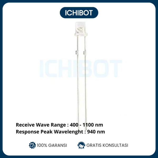 Photodioda Photodiode Flat 3mm Flat Head 3 mm