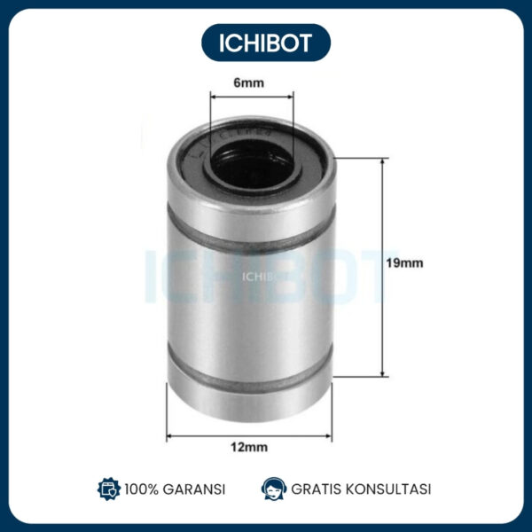 LM6UU 6x12x19 Linear Bearing 6*12*19 Bushing Laher 6mm 12mm 19mm