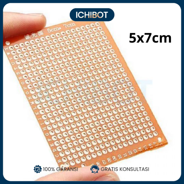 PCB Lubang Single Layer 5x7 Pertinax FR1