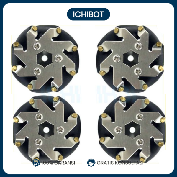 Roda Mecanum Wheel 48mm Steel 1 Set Roda Mecanum