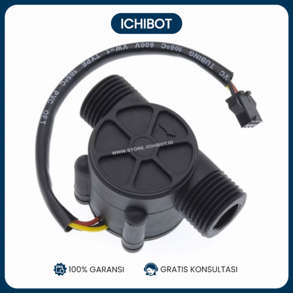 Water Flow Sensor Ukuran G1/2 inchi Hall Water Flow Meter - Image 3