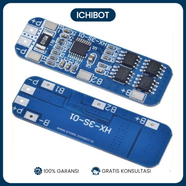 3Cell 18650 Lithium Battery Protection BMS 11.1 12.6V Overcharge 10A