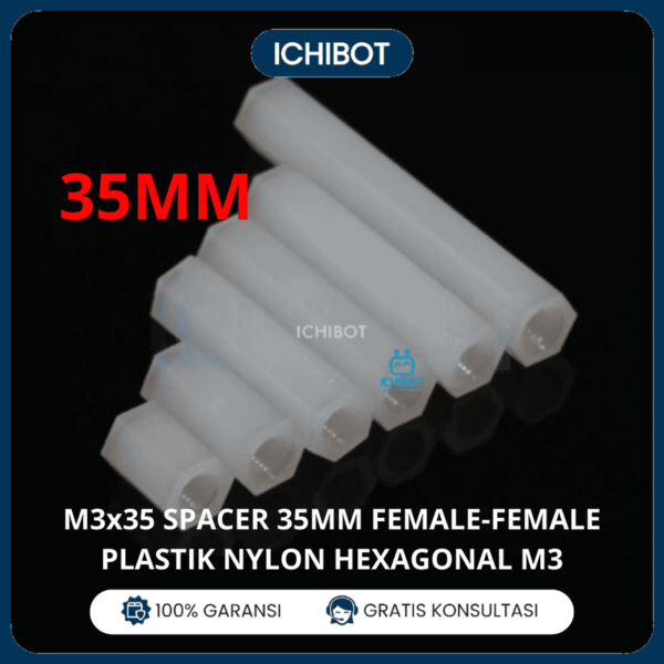 M3x35 Spacer 35mm 35 mm Female Female Plastik Nylon Hexagonal M3 3.5cm
