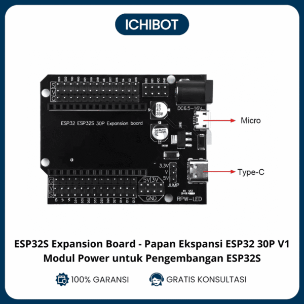 ESP32S Expansion Board 30-Pin V1 Papan Ekspansi Power Development