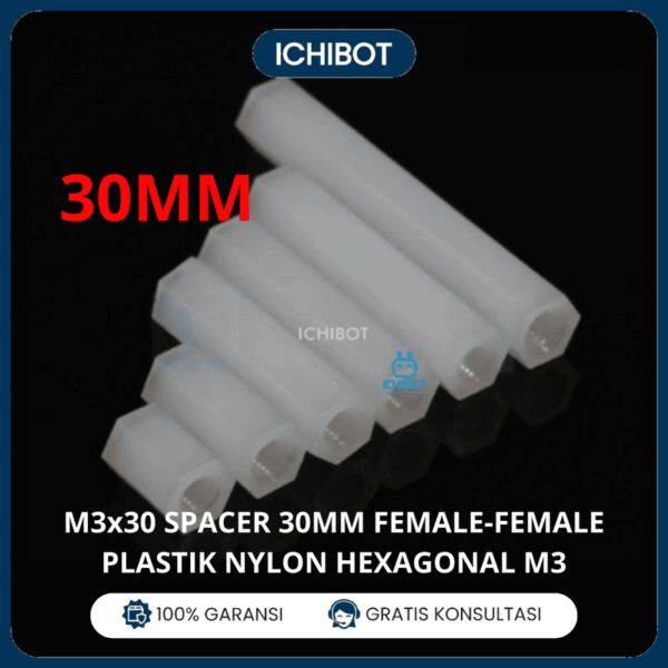 M3x30 Spacer 30mm 30 mm Female Female Plastik Nylon Hexagonal M3 3cm