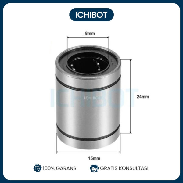 LM8UU 8x15x24 Linear Bearing 8*15*24 Bushing Laher 8mm 15mm 24mm