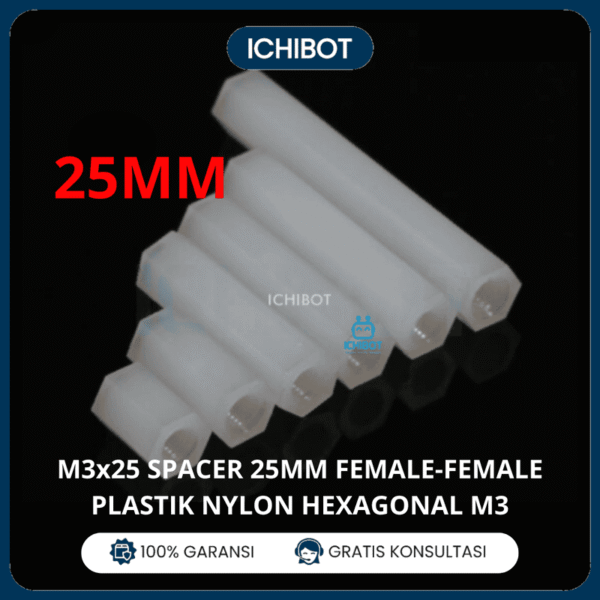 M3x25 Spacer 25mm 25 mm Female Female Plastik Nylon Hexagonal M3 2.5cm